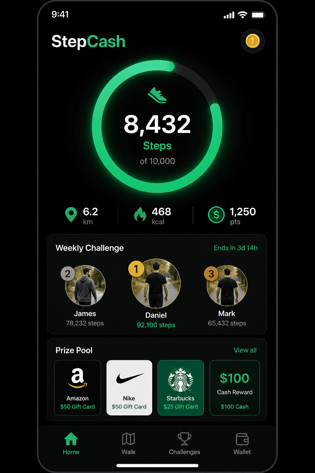 StepCash — Walk and earn rewards